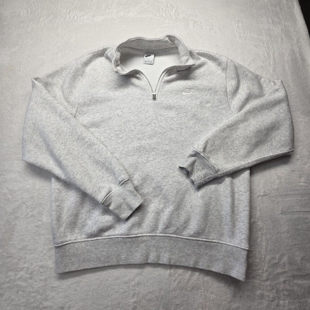 Nike Gray Womans Hoodie Large Quarter Zip